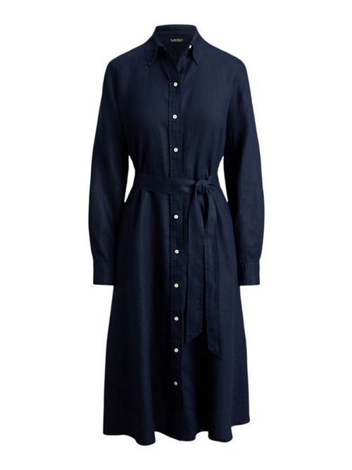 chemisier donna in lino blu